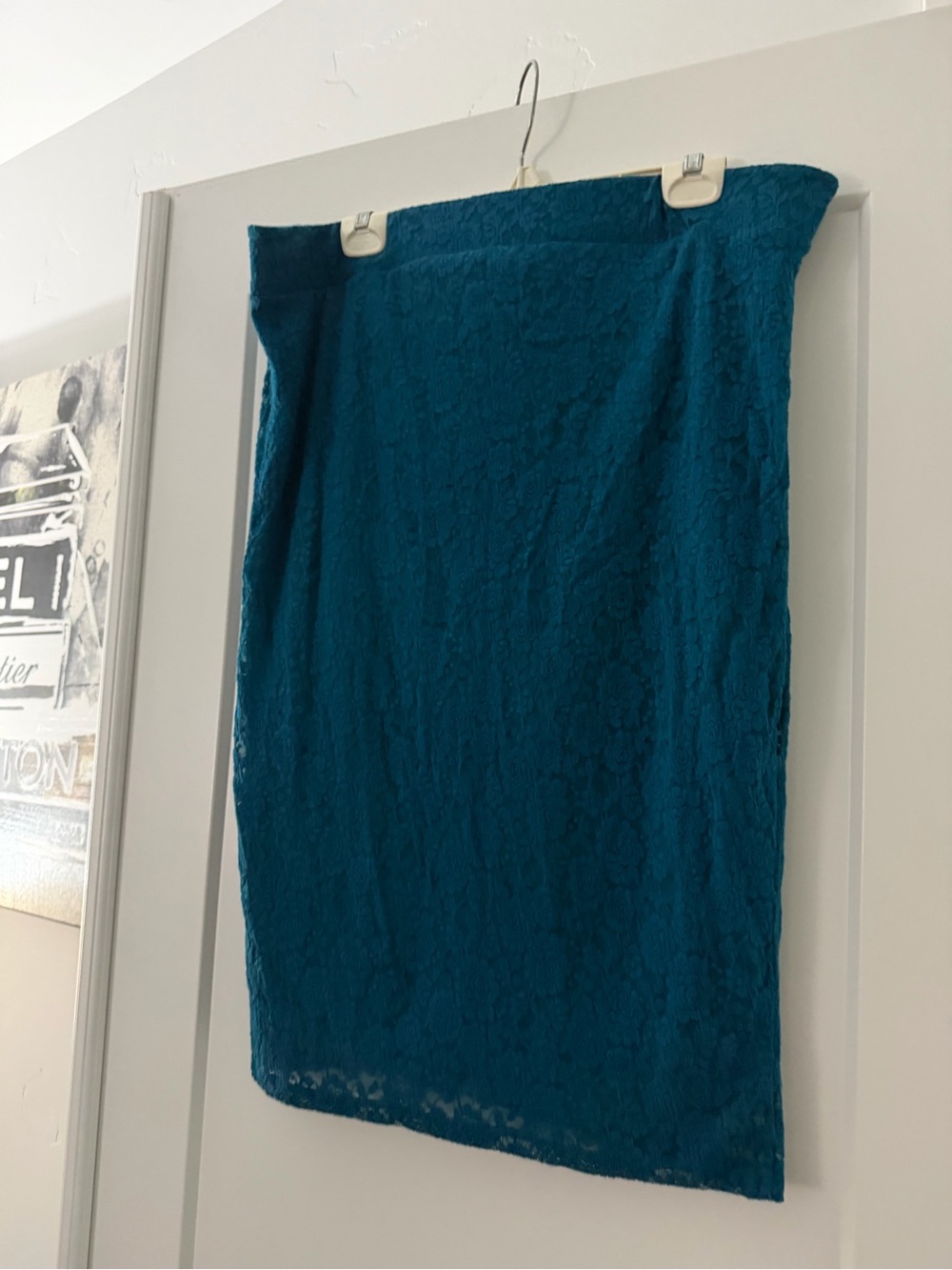 torrid Teal Lace Pencil Skirt